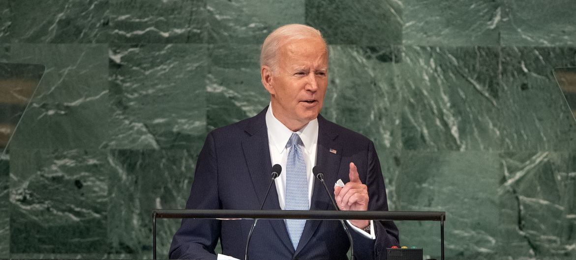 ONU/Cia Pak Joseph Biden se dirige al pleno de la Asamblea General de la ONU.