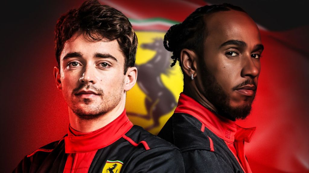 Hamilton será compañero Charles Leclerc en Ferrari a partir del 2025. Imagen: https://twitter.com/F1